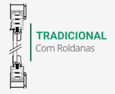 Varanda envidraçada com sistema de roldanas